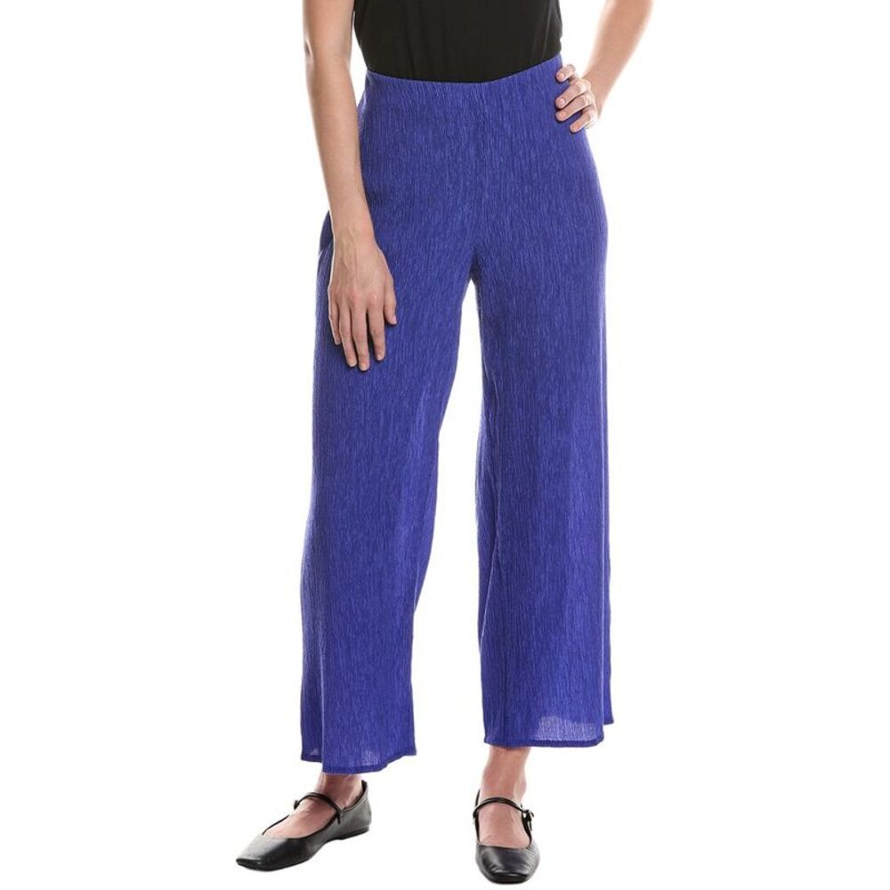 Eileen Fisher Womens  Ankle Wide Pant, Blue